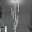 Candelabro cristal LED gota lluvia 9 luces control remoto