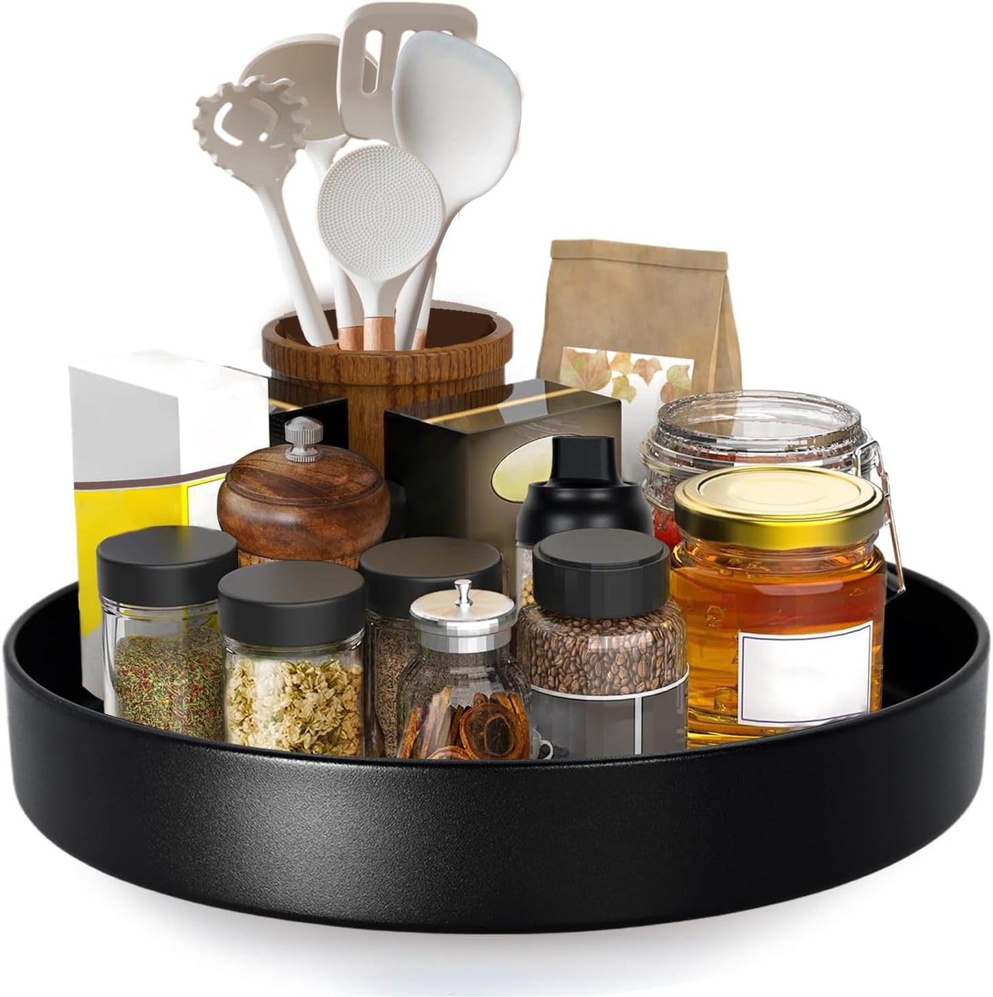 Organiz. giratorio metal 12" para cocina baño especias