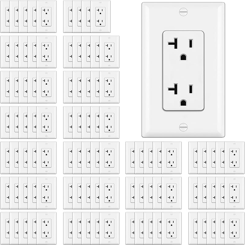 Pack 100 Tomas Corriente 20A/125V Uso Residencial y