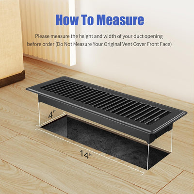 Registro piso 4x14 pack 6 rejilla ventilación acero