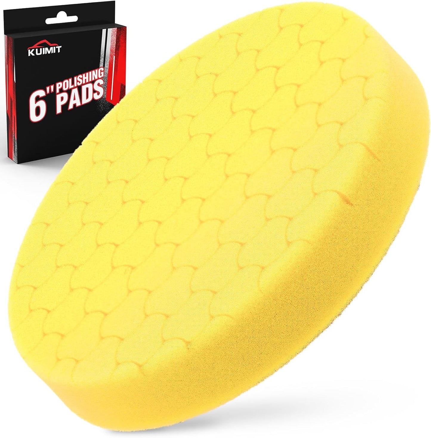 Almohadilla pulido amarilla 6.5pulg para placa 6pulg