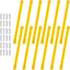 Peldaños escalera patio 21" 12 Pzas amarillo metal
