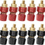 Kit 10PCS terminales de conexión 6mm 1/4" rojo y negro
