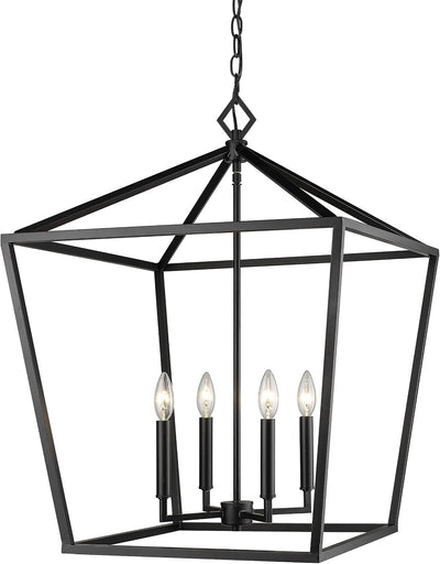 Colgante 4 luces None Collection acabado negro
