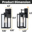 Luces pared exterior 12pulg sensor fotocélula farol negro
