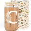 Taza Vidrio 16oz con Tapas y Popote Regalo Personalizado