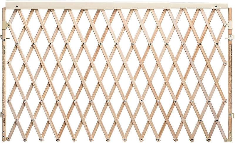 Barrera paso extensible madera natural