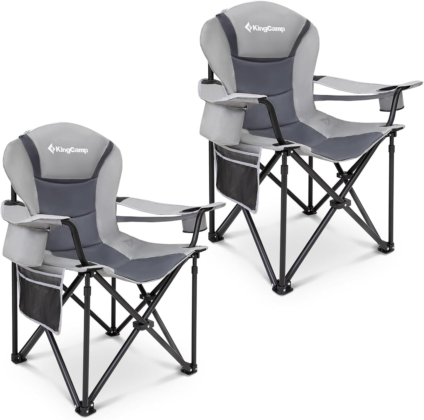 Silla plegable ergonómica acolchada con soporte lumbar y