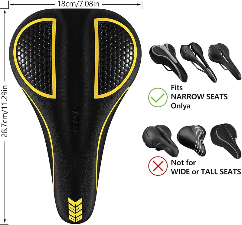 Cojín asiento bicicleta gel suave para hombres y mujeres
