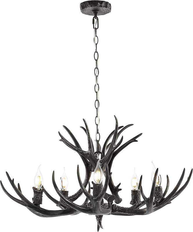 Candelabro LED de resina 30pulg con 5 luces comedor sala