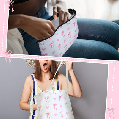 2 Bolsas Lona con Bolsa Maquillaje Reutilizables Regalo Navidad