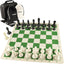 Set ajedrez torneo tablero plegable 20pulg silicona verde