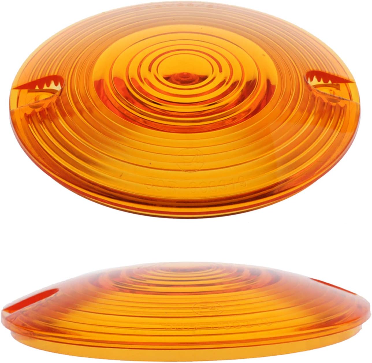 Cubierta lente luz direccional plana 3 1/4pulg amarilla comp Harley