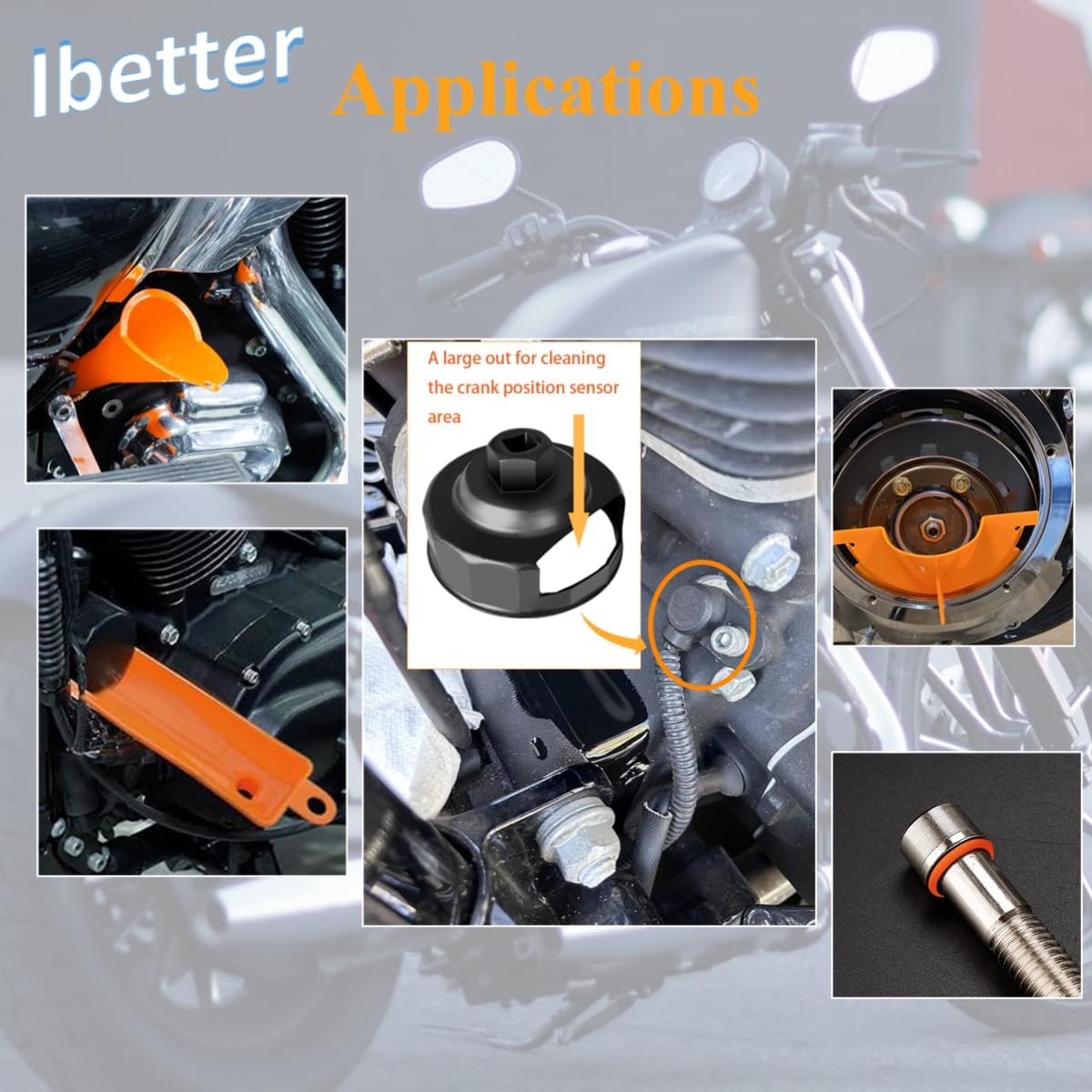 Kit cambio aceite Harley herramienta llenado embudo