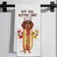 Toalla perro Dachshund 16x24pulg regalo amantes perros salchichas