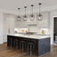 2 Luces colgantes isla cocina diseño jaula metal negro