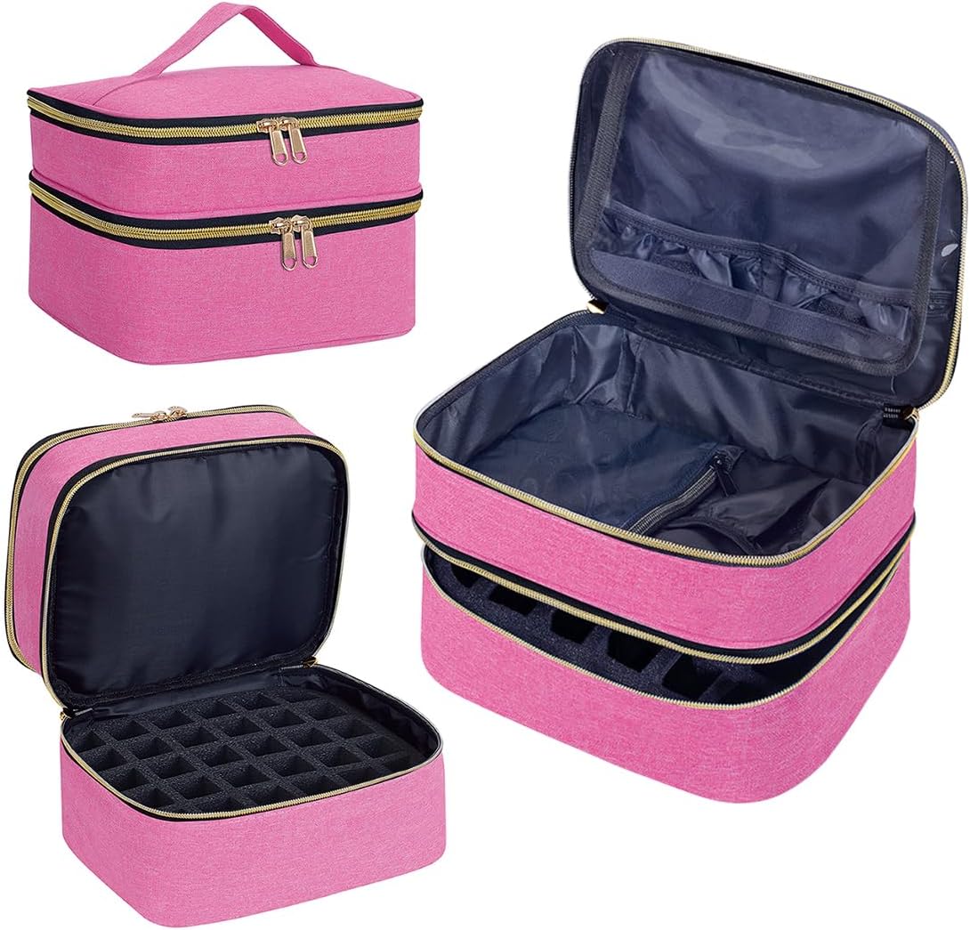 Bolsa organizadora esmalte uñas doble capa 30 botellas