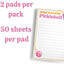 Bloc notas divertidos juego 2 regalos pickleball