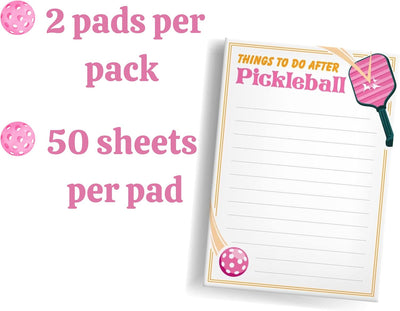 Bloc notas divertidos juego 2 regalos pickleball