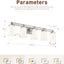 Lámpara baño 5 luces LED níquel cepillado 30W