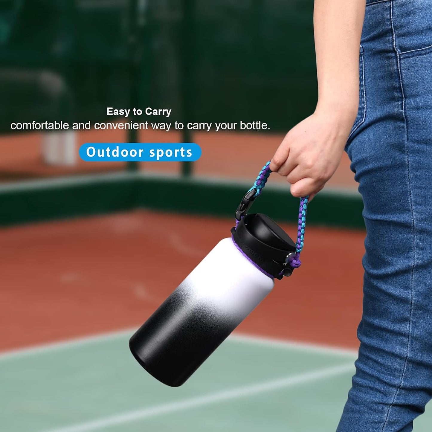 Mango cuerda paracaídas correa hombro comp Hydro Flask 12-64oz