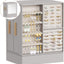 Joyero giratorio con espejo ajustable 6 cajones gris claro