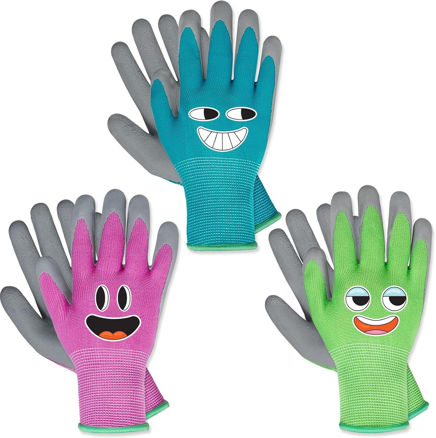 Guantes jardinería niños 3-12 años recubiertos goma