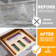 Organiz. cajón cocina bambú 4 ranuras 2" natural