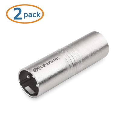 2 Pzas Adaptador XLR Macho a Macho
