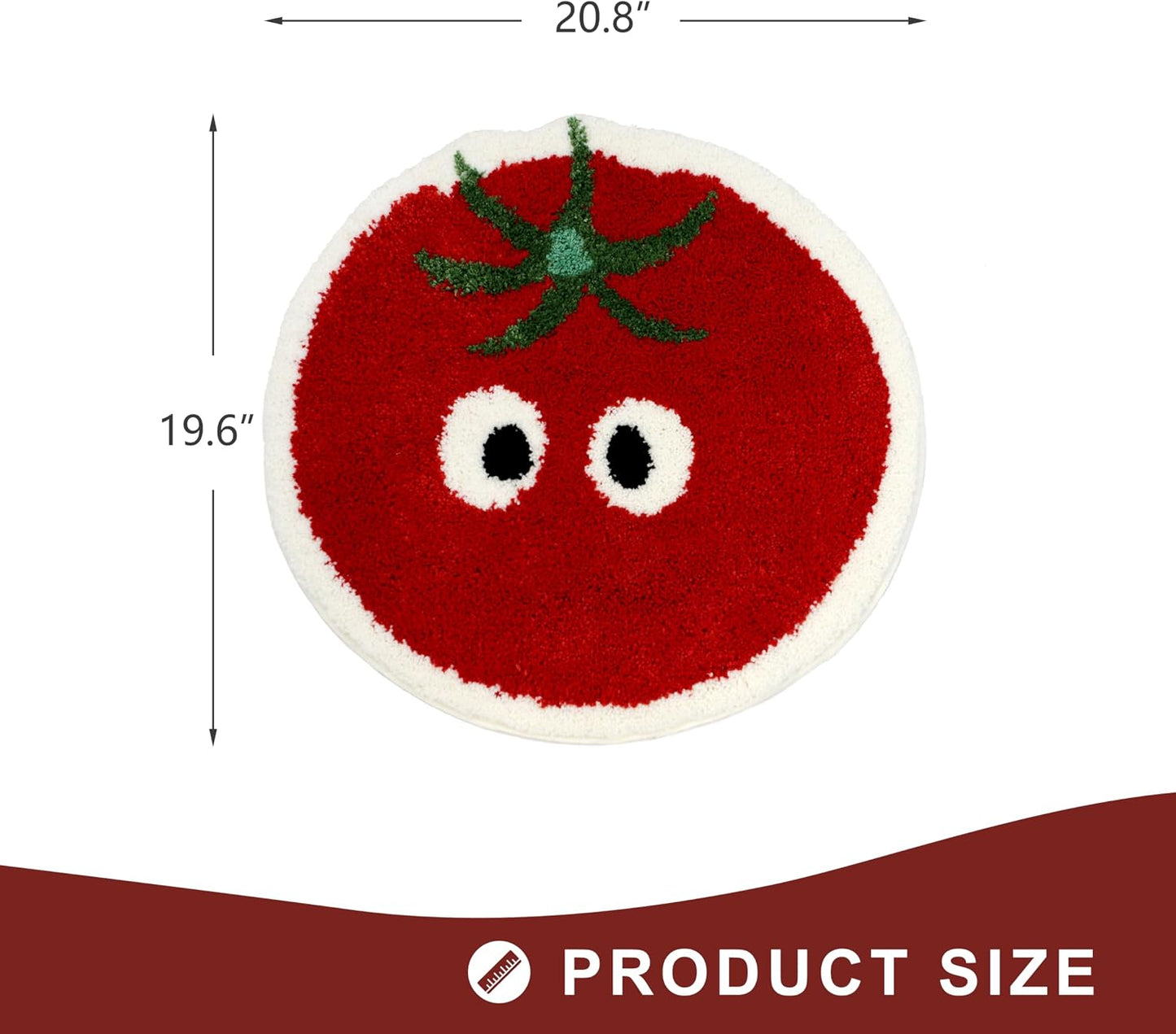 Alfombra baño microfibra tomates rojos antiderrap