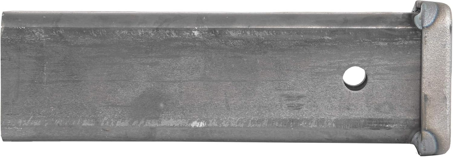 Tubo receptor soldado 3" acero fundido vástago 12"