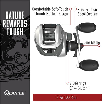 Carrete pesca Quantum Throttle 7.3:1 DynaMag antideslizante
