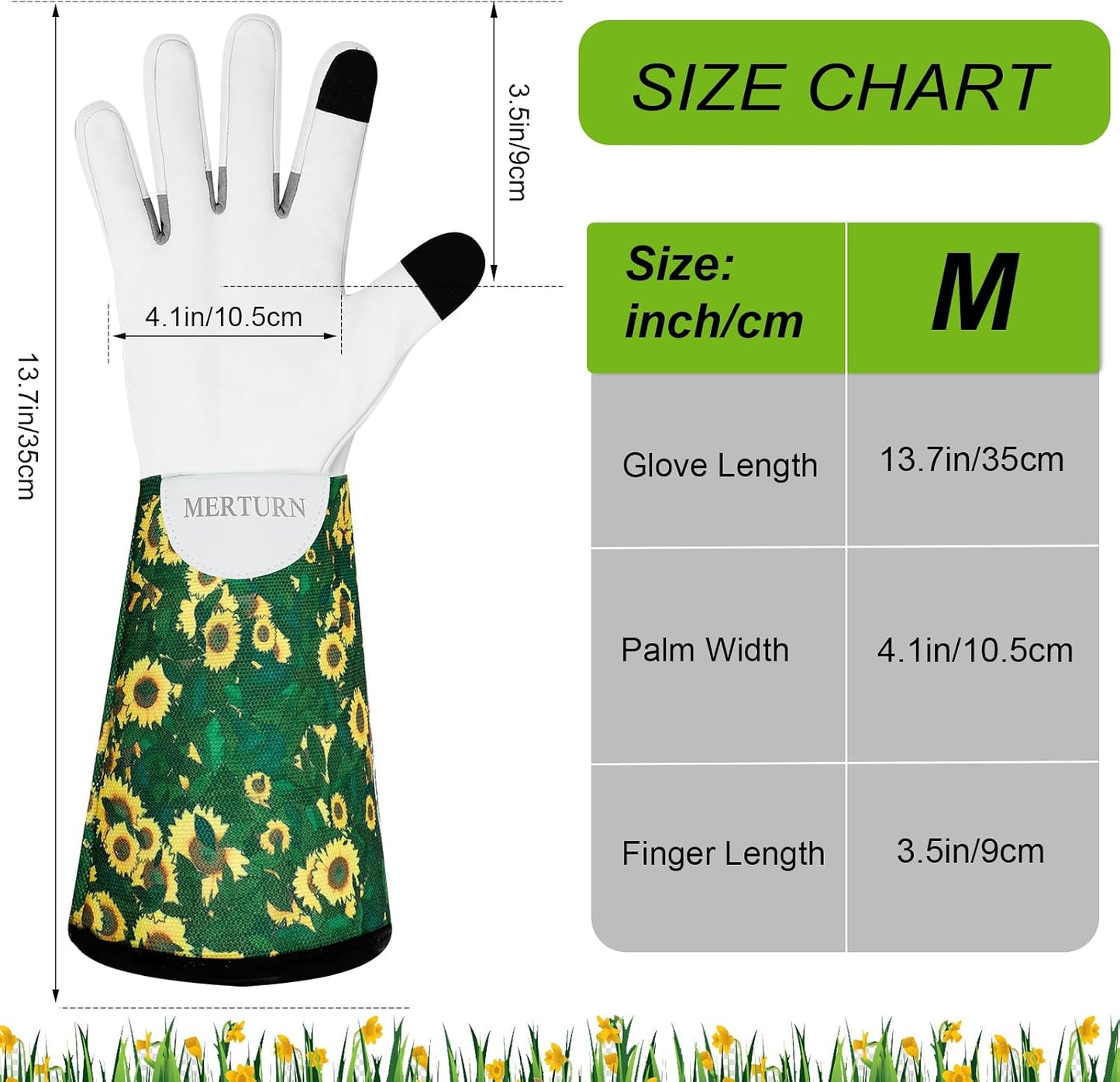 Guantes jardinería cuero largo mujer a prueba espinas