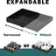 Organiz. cajón extensible estante negro