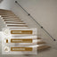 Kit pasamanos escalera acero galvanizado 6ft 440lb ajustable