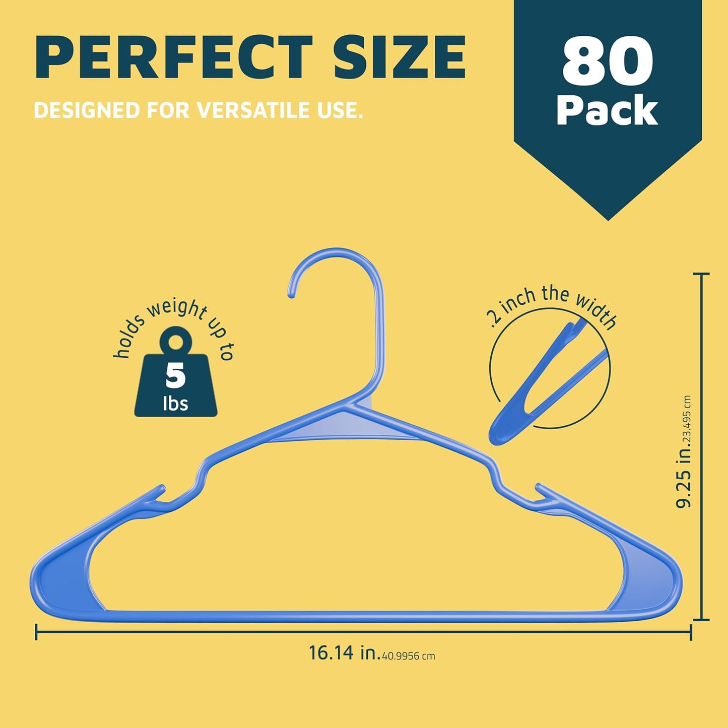 Perchas plástico resistente para ropa 5lb ranuras