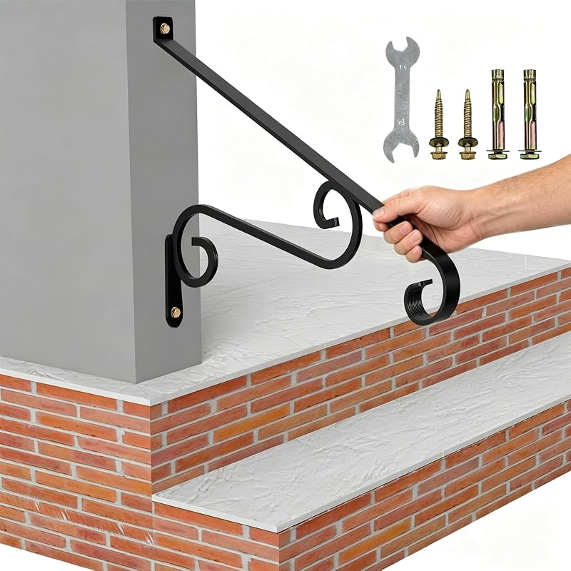 Barandilla hierro forjado escalera exterior 21.7