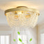 Ventilador techo enjaulado cristal 20pulg con luz control remoto