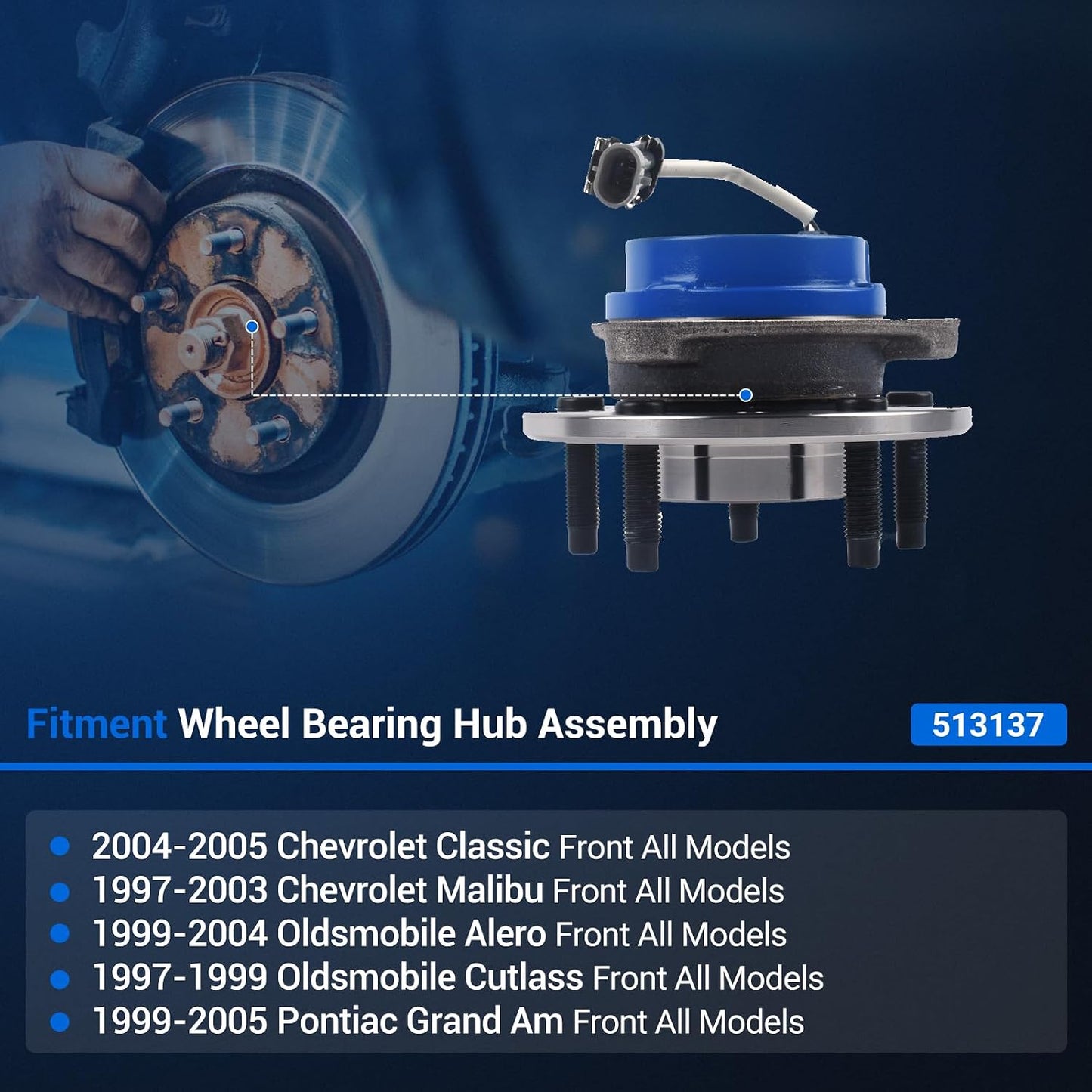 Kit 2 Rodamientos Rueda Delantera Conductor Chevy Malibu