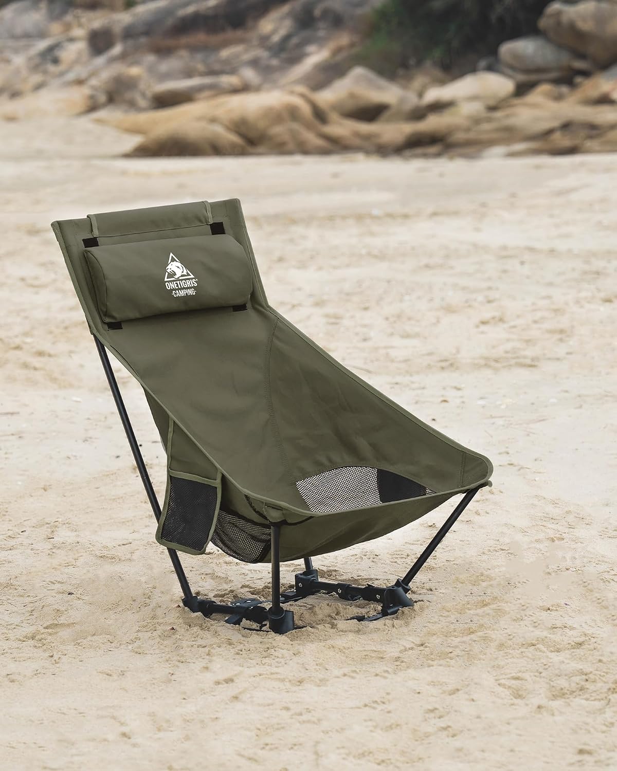 Silla campamento gran tamaño almohada plegable 275lb