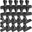 20 Clips Acero Inox para Bolsas Alimentos Negro