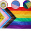 Bandera Progress Pride 5x8ft nylon 220D cosida para