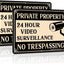 Letreros no trespassing al aire libre 10x7pulg 2 pzas