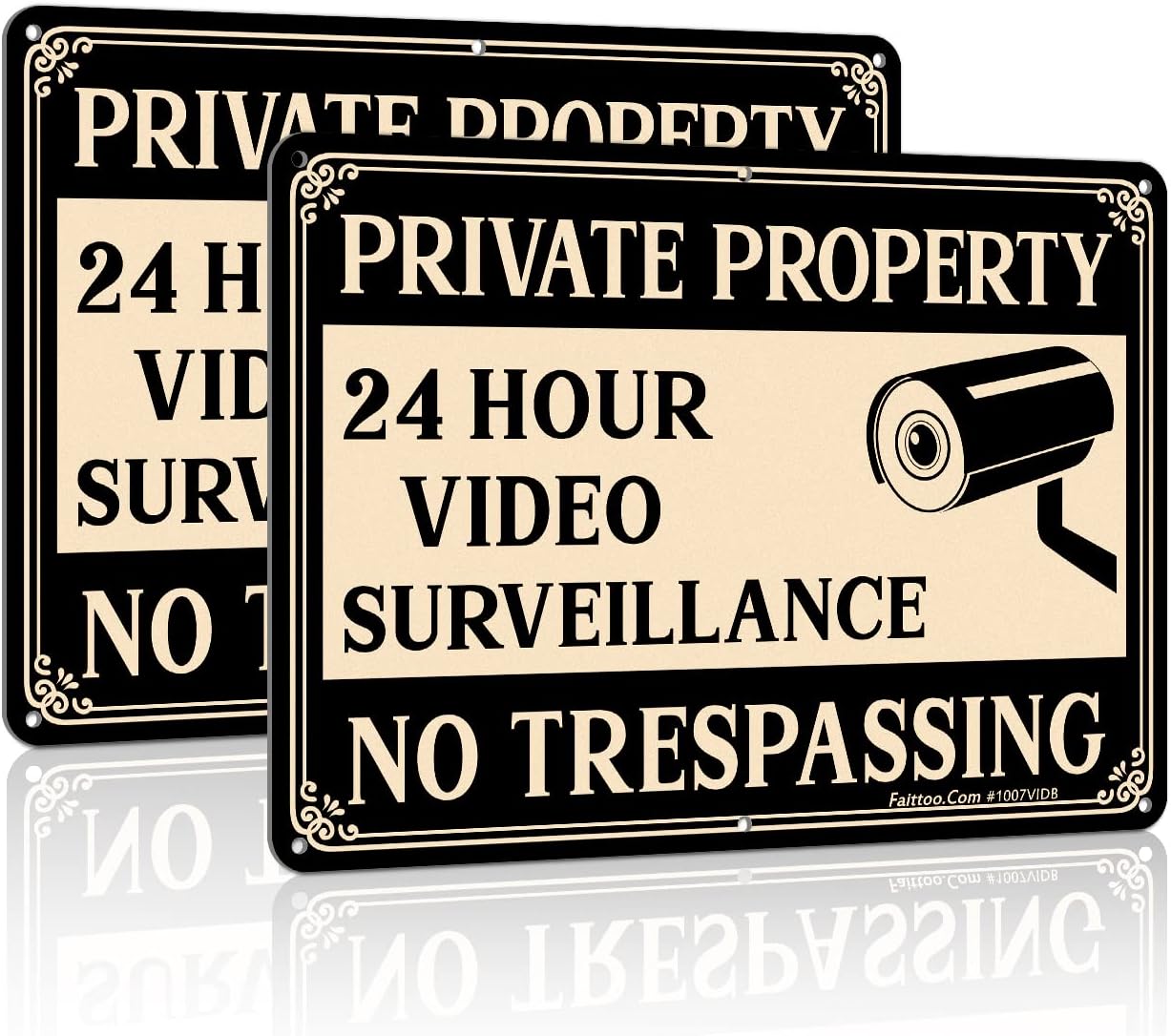 Letreros no trespassing al aire libre 10x7pulg 2 pzas