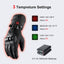 Guantes térmicos eléctricos para motociclista ciclismo esquí