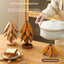 Salvamanteles madera forma árbol plegable set 4