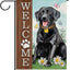 Bandera jardín perro labrador negro patas estampado