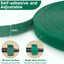 Cinta adhesiva nailon jardín 65.6ft reutilizable verde oscuro