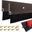 2 Pzas Cepillo Puerta Base Aluminio Forma H 0.6pulg
