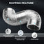 Conducto aluminio flexible 6pulg x16ft HVAC con abrazaderas